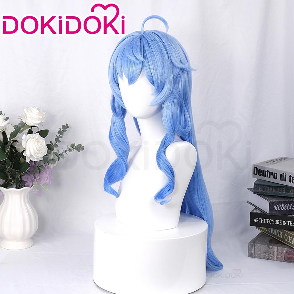 Ganyu Pruik Spel Genshin Impact DokiDoki Cosplay Halloween Cosplay Genshin Impact Gan Yu Cosplay Haar Mat Pruik Hoorns One Size gray