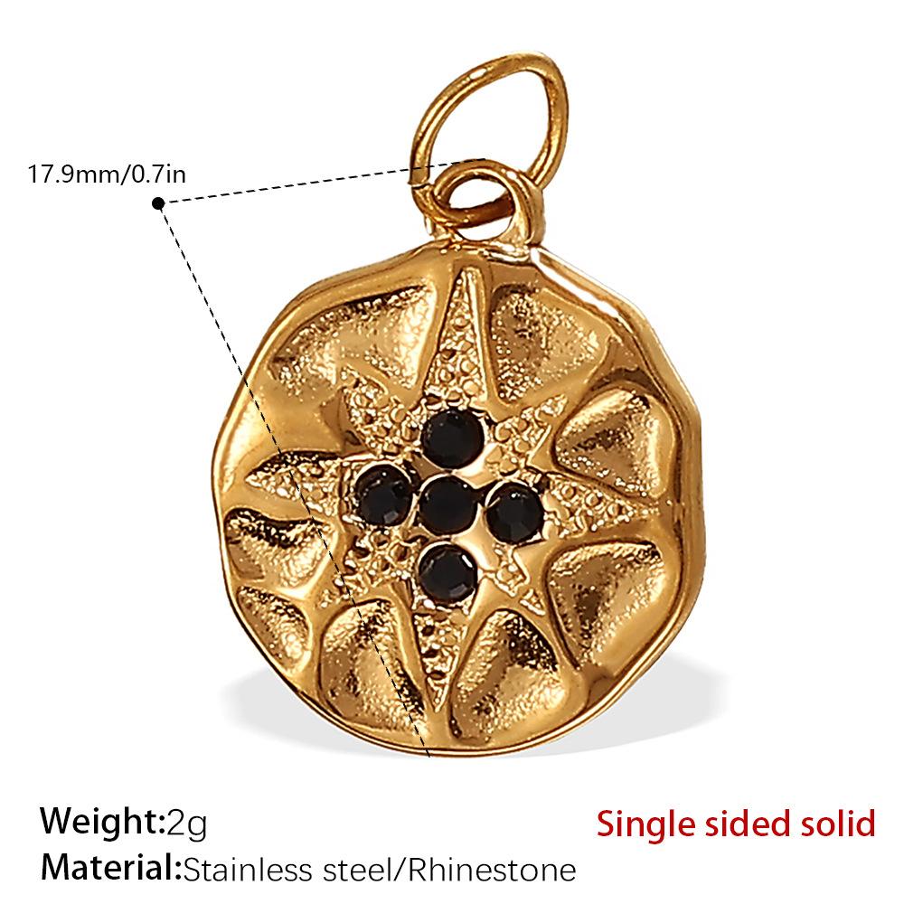 

French Retro Zircon Inlaid Starfish Round Necklace Pendant, Niche High-end Sense, Necklace Accessories Women 2026