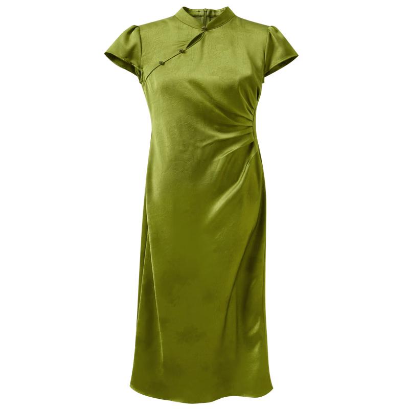 New Chinese Style Hollow Straight Maxi Dress M