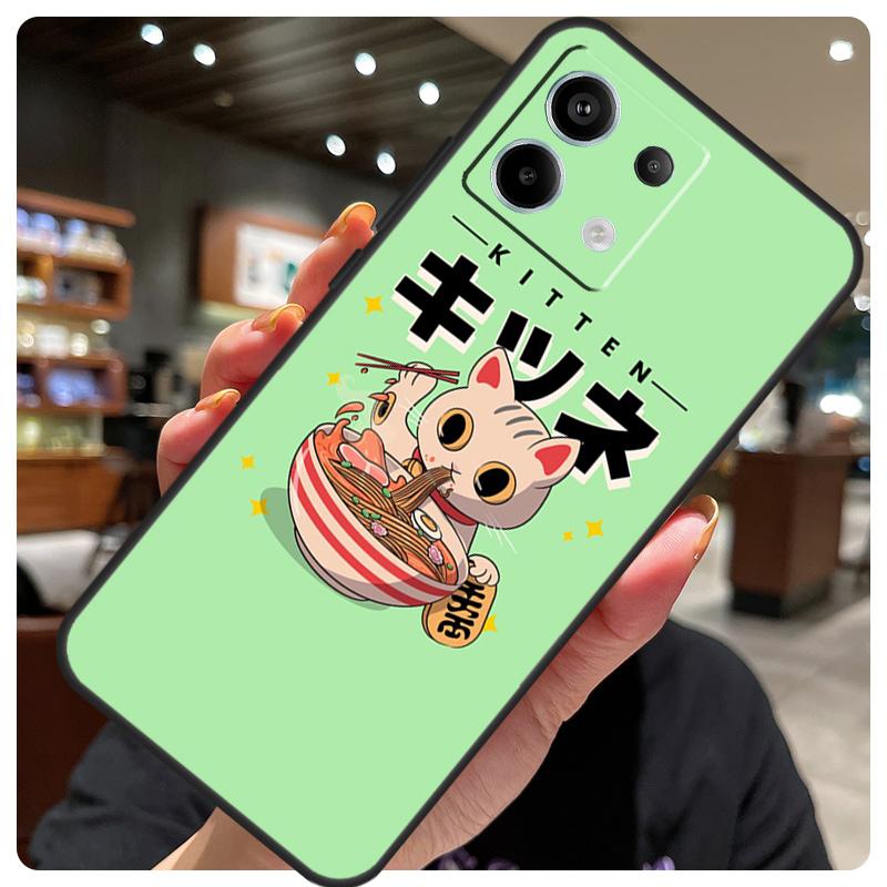 Eating Ramen Noodle Lovers Case For Xiaomi Redmi Note 12 9 10 11 13 14 15 Pro Plus Cover For Redmi 13C 12C 10C 14C 15 C