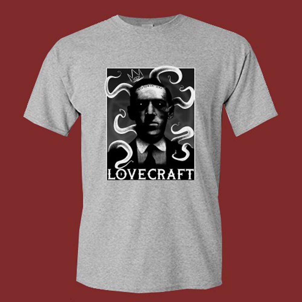 H P Lovecraft Horror Poster Mens Grey Size S-5XL S