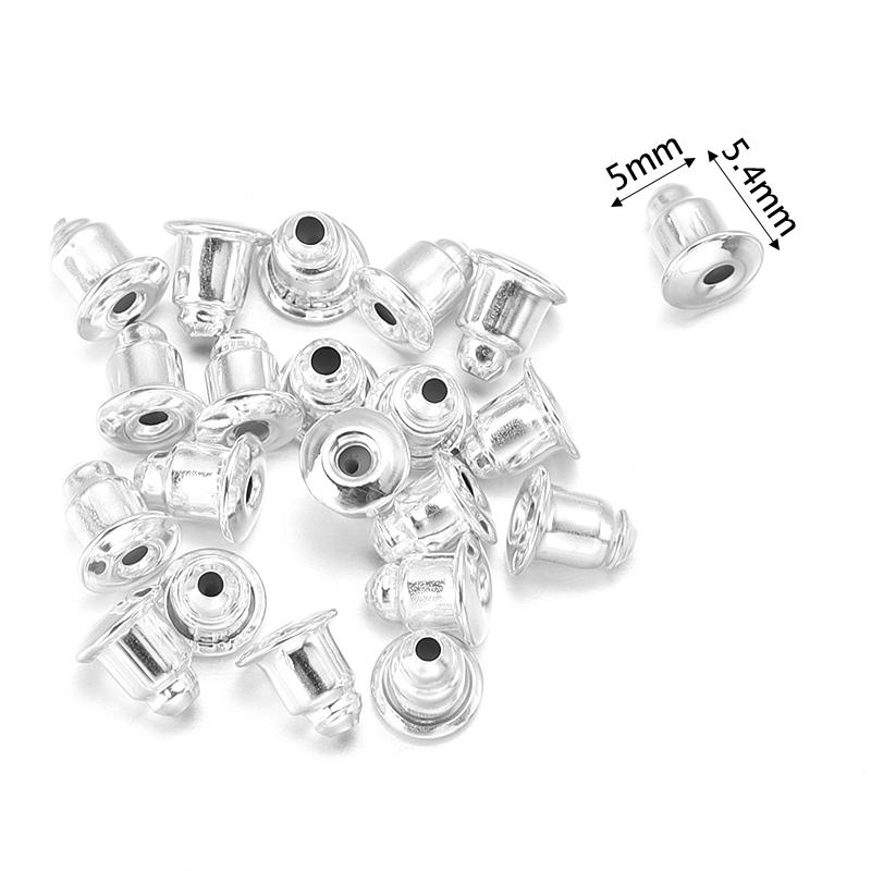 100pcs/Lot Rubber Ear Backs Stopper Earnuts Stud Earring Back Supplies For DIY Jewelry Findings Making Accessories Wholesale