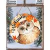 2D Flat Wooden Plaque Pendant, Christmas Scene Decoration