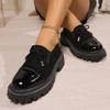 Fashion All Match Retro Leopard Loafers Shoes Women Spring Autumn Faux Suede Platform Mid Heel Pumps Woman Round Toe Casual Shoes Mejur