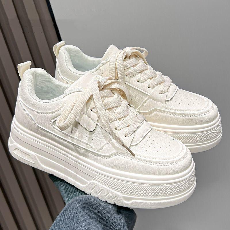 

Самая продаваемая обувь Новая женская обувь Универсальная обувь на платформе, увеличивающая рост Повседневная спортивная обувь Папины кроссовки 40 белый