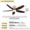 Minimalist Chinese-Style Silent Ceiling Fan with Light & Full Spectrum Eye Protection for Bedrooms & Restaurants