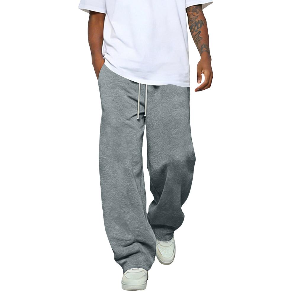 Men's Color Loose Wide Leg Sweatpants Men's Casual Fashion Sweatpants