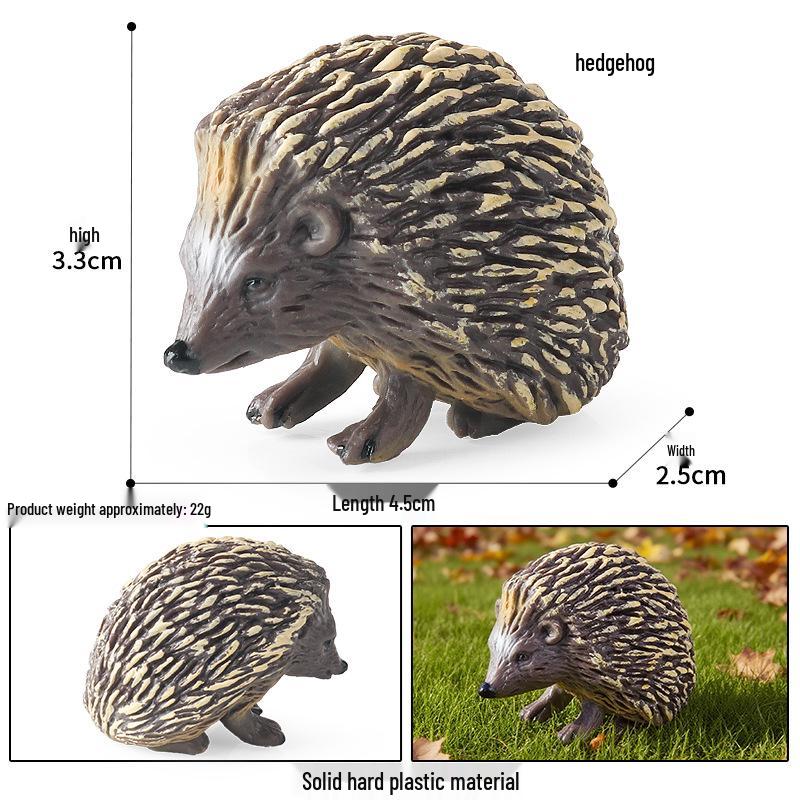 Realistic Jungle Animal Model: Hedgehog, Mouse & Badger Toy