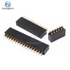 10pcs 2.54mm Double Row Straight Female 2-40P Pin Header Socket Connector 2x2/3/4/5/6/7/8/9/10/12/14/16/18/20/25/32/40Pin 2.54mm