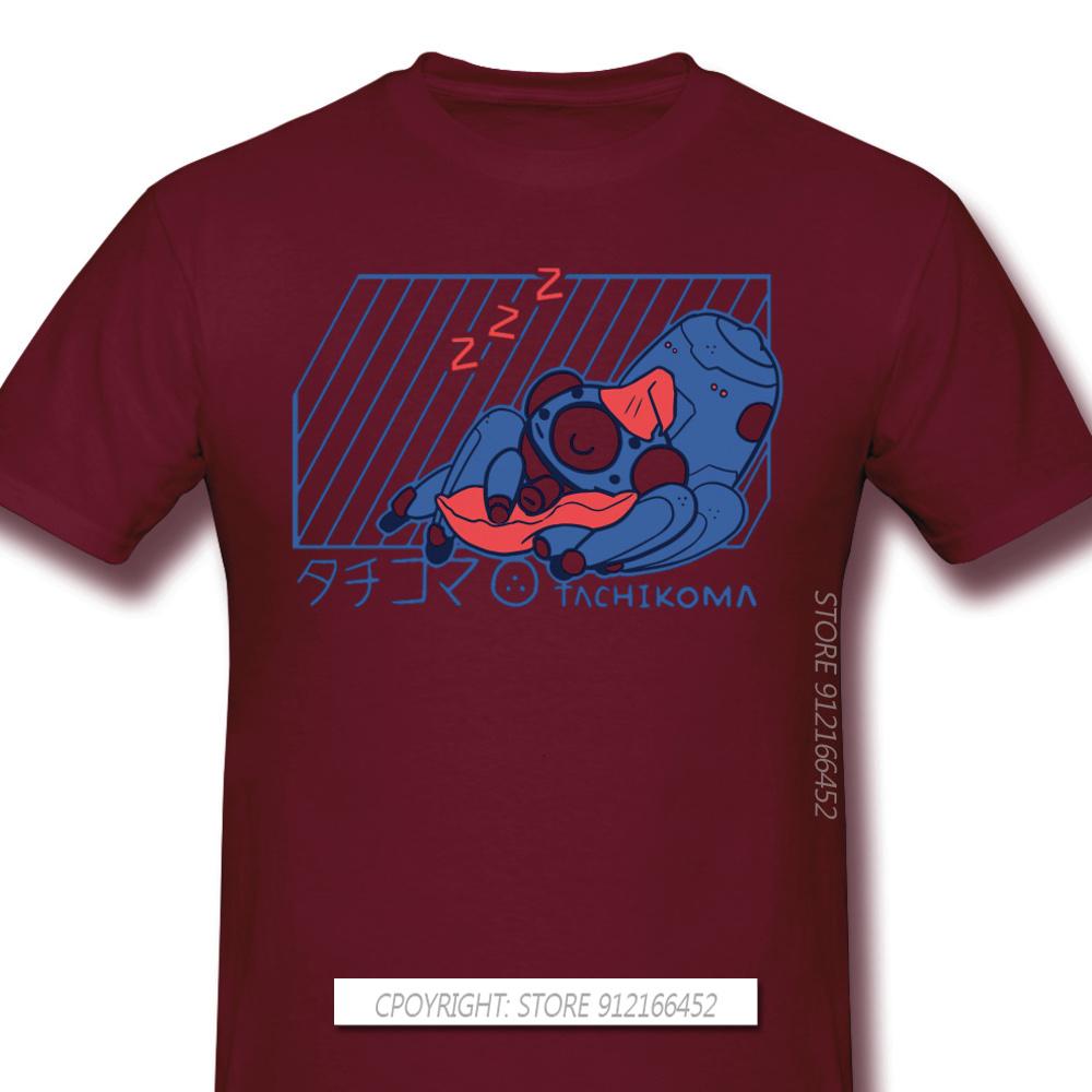 Customization Clothes Ghost In The Shell Technology Ai Anime T-Shirts TACHIKOMA Fashion For Men