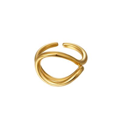 

Punk Face Portrait Coin Open Ring for Women Vintage Adjustable Chain Finger Rings Geometric Statement Party Zircon