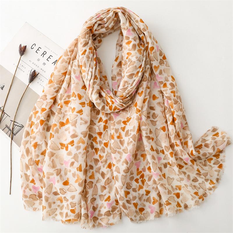 Luxury Brand Scarf Love Cotton Shawl Lady Wrap Large Pashmina Hijab Headband Scarves Islamic Turban Bufanda Foulard Stoles