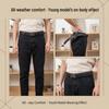 Men's Genuine Leather Belt with High-end Automatic Buckle - Premium Cowhide for Middle-aged and Young Adults