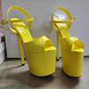 Sandali con tacco alto da pole dance con piattaforma sexy da 19 cm, sandali estivi super alti, scarpe da passerella modello