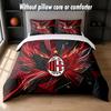 AC Milan Design Bed Bedding Set 1 Duvet Cover + 2 Pillowcases Soft Breathable Household Bed Linens