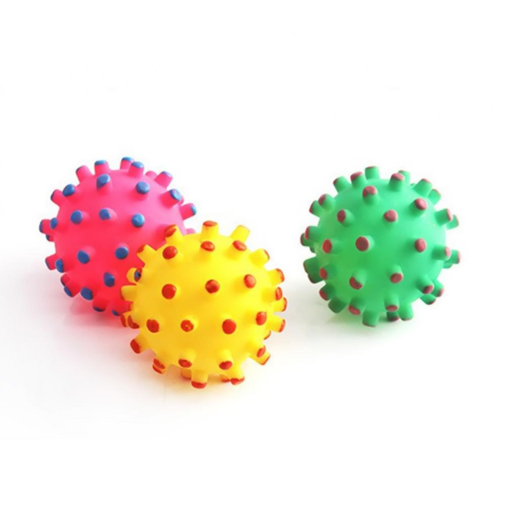 Soft New Rubber Ball Pet Toys Dog Puppy Cat Training With Squeaky Sound Pet Dog Play Squeaker Sound Chew Funny Toys