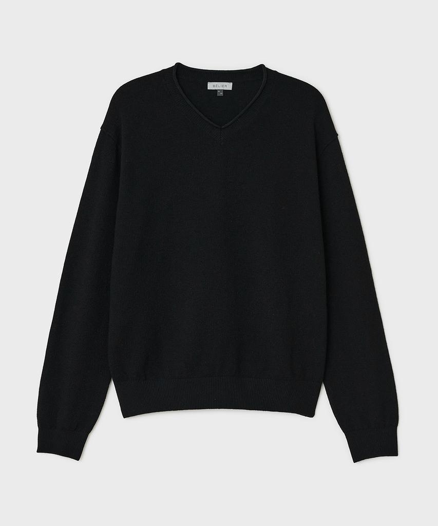 Bellie City V-Neck Sweater - Black