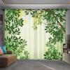 Nordic Tropical Green Plant Banana Leaf Custom Curtain Balcony Bedroom Bay Window Living Room Decor Grommet Top Rod Pocket Hook