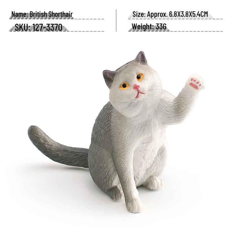Cross-Border Mini Pet Cat Simulation Model: Orange, Fat, British Shorthair, Farm Cats Decoration Ornament