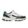 Skechers I-Conik D'Lites Men White Black Low Top Dad Shoes Fabric Faux Leather Lace Up Breathable Supportive 8790091-WBK