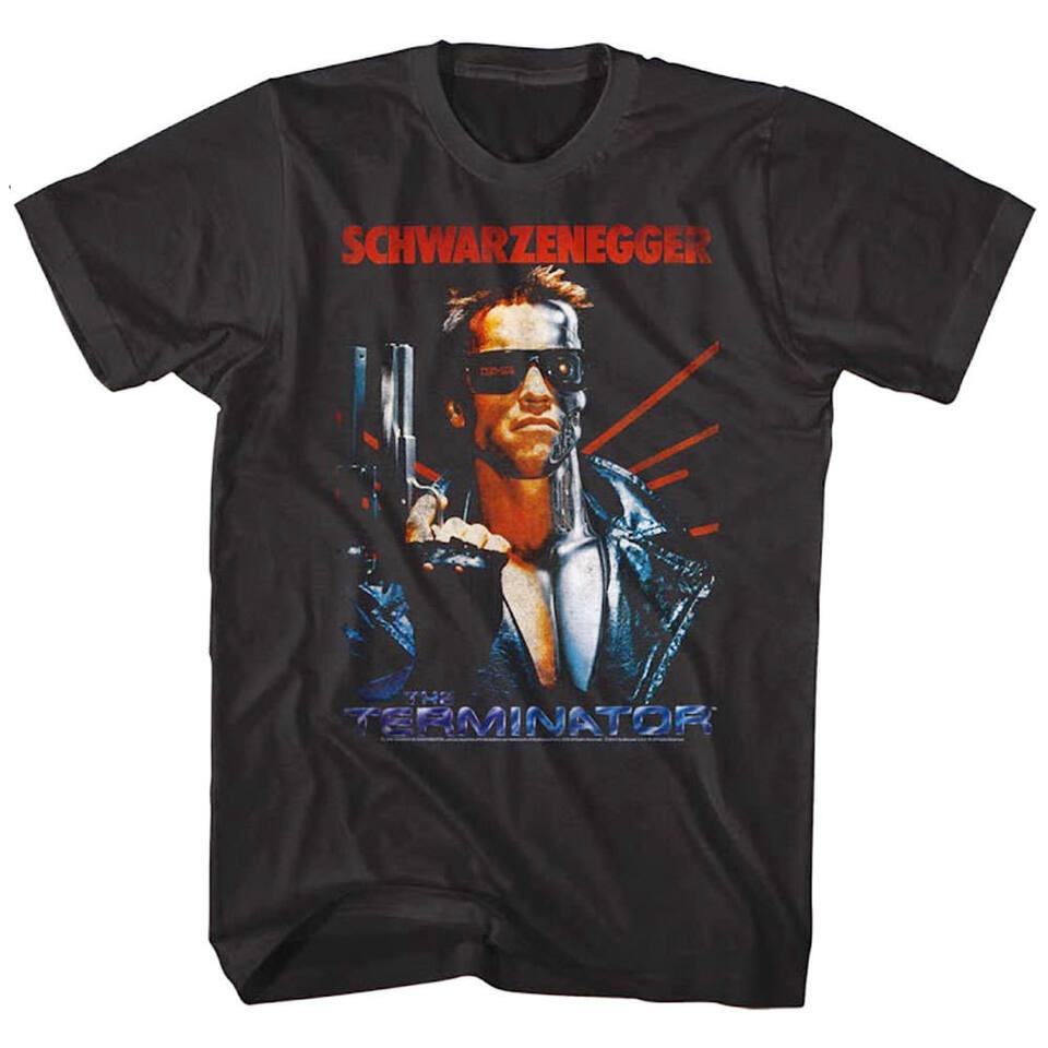 OFFICIAL Terminator Men039s TShirt Movie Poster Schwarzenegger Black Unisex T-Shirt XXXXL