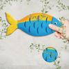4 Pcs Wooden Fish Nautical Wall Decor Rustic Coastal Ocean Fish Wall Art Vintage Beach Lake House Hanging Sculpture for Bedroom Living Room