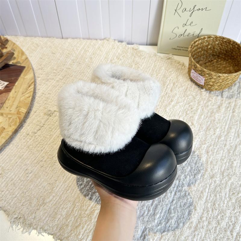Girls snow boots winter children's plush cotton boots 2025 new girls thickened cotton shoes warm winter shoes tide