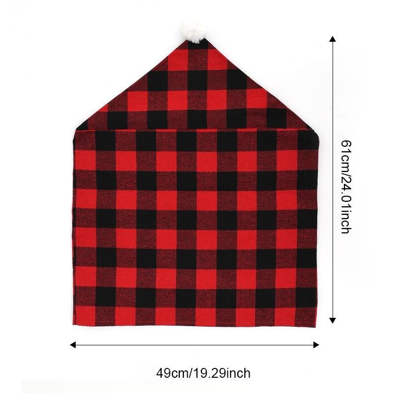 Christmas Chair Covers - Cartoon Forest Snowflake Print, European Style Dining Table Xmas Decor Chair Accessories