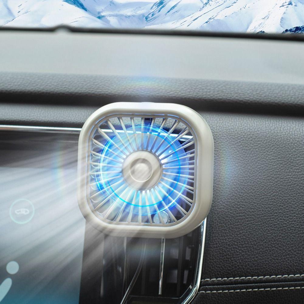 Adjustable Car Air Outlet Fan 3 Speed Car Mounted Air Cooler USB Small Cooling Fan Automotive Use