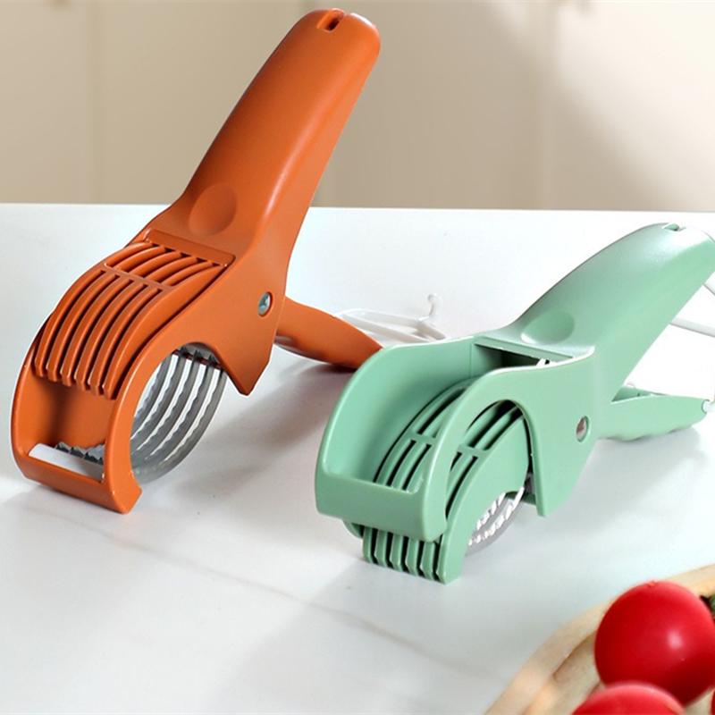 New Kitchen Fruit Slicer Multifunctional Fruit and Vegetable Slicer Fruit Slicers Portable Wavy Blade Even Slicing Kitchen Tools