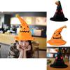 Halloween Electric Pumpkin Elf Hat Ghost Festival Party Costume Plush Toy Yellow 30*30*40cm Black 30*30*40cm