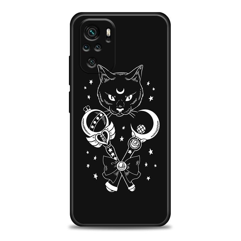 Phone Case For Xiaomi Redmi Note 11 10 8 Pro 9S 8A 10S 11S Soft Cover Witches Moon Tarot Mystery Totem For Redmi Note 8Pro 10Pro