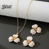 Minimalist Jewelry Set 2Pcs/Set Women Enamel Flower Charm Adjustable Beautiful