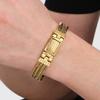 Retro Mannen Armband voor Mannen Gouden Kleur Roestvrij Staal 10MM Breedte Kielketting Heren Armbanden Om de Hand Pols Sieraden Accessoires