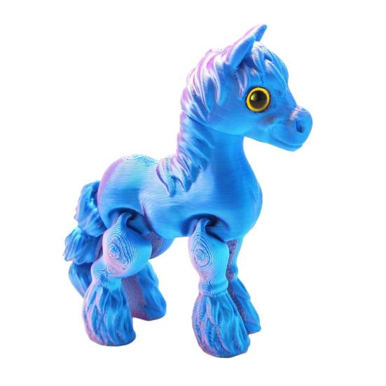 3D Printed Horse Fidget Toy Pony Figurine with Movable Joints Flexible Articulating Animal Model Statue Decoration Ornament