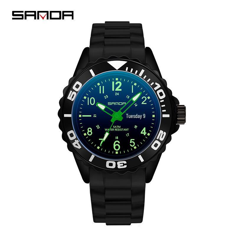 Orologio al Quarzo Luminoso Sanda: Orologio da polso digitale sportivo unisex impermeabile