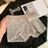 Boxer Underwear Elastic Mid-rise U-Convex Shorts Briefs Leopard Thin Perspective Print Sleeping Underwear Daily Wear