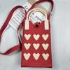 Sweet Love Knitted Mobile Phone Bag Mini Fashion Knitted Crossbody Bag Cute Korean Knit Handbag Phone Pouch
