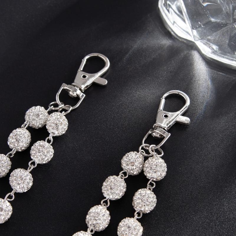 A52E Stylish Punk Bead Chain Belt Accessory for Women and Girls Gothic Rhinestones CN