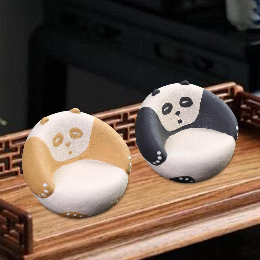 Tea Pet Miniature Panda Figurine Creative Purple Sand Tea Tray Centerpiece