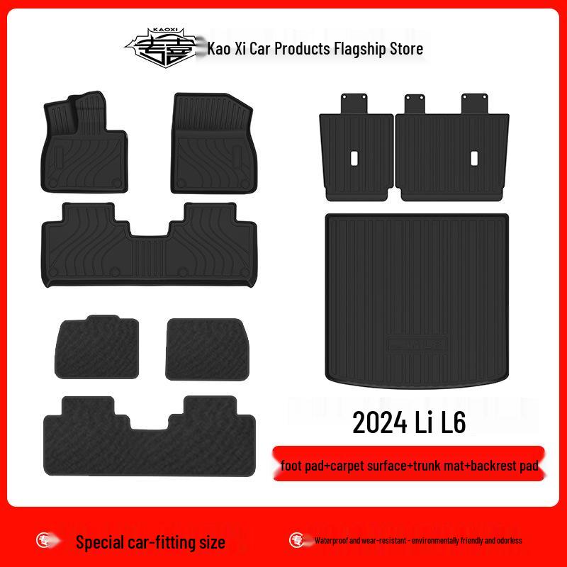 2024 Li L6 TPE Car Mats: Eco-friendly, Odorless, Waterproof, Wear-resistant