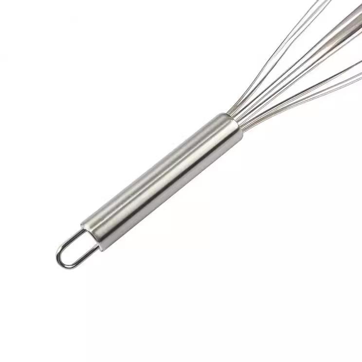 6-Wire Stainless Steel Manual Whisk for Kitchen and Cake Mixing