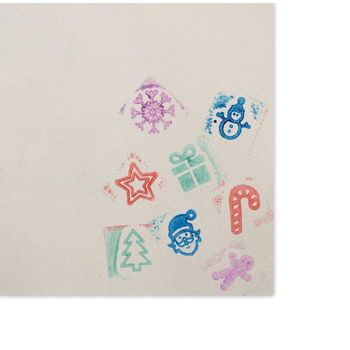 MidOcean Stampie Wooden Christmas Ink Stamp Set (Pack of 8)