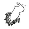 Punk Halloween Skull Necklace Statement Chain Jewelry with Front Drape and Alloy Finish for Concert and Party Outfits Daily