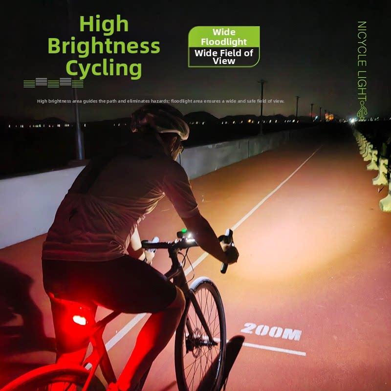 1200LM High Brightness Bicycle Light, Aluminum Alloy Mount, 4500mAh Battery, Cycling Lamp for Mountain & Road Bikes Night Riding