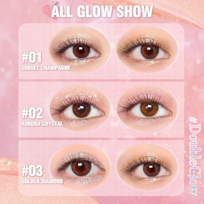 PINKFLASH - 2in1 All Glow Liquid Eyeshadow-3 colours
