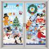 Christmas Snowman Static Stickers Window Glass Decor Snowflake Decals for Holiday Store Christmas Party Decoration