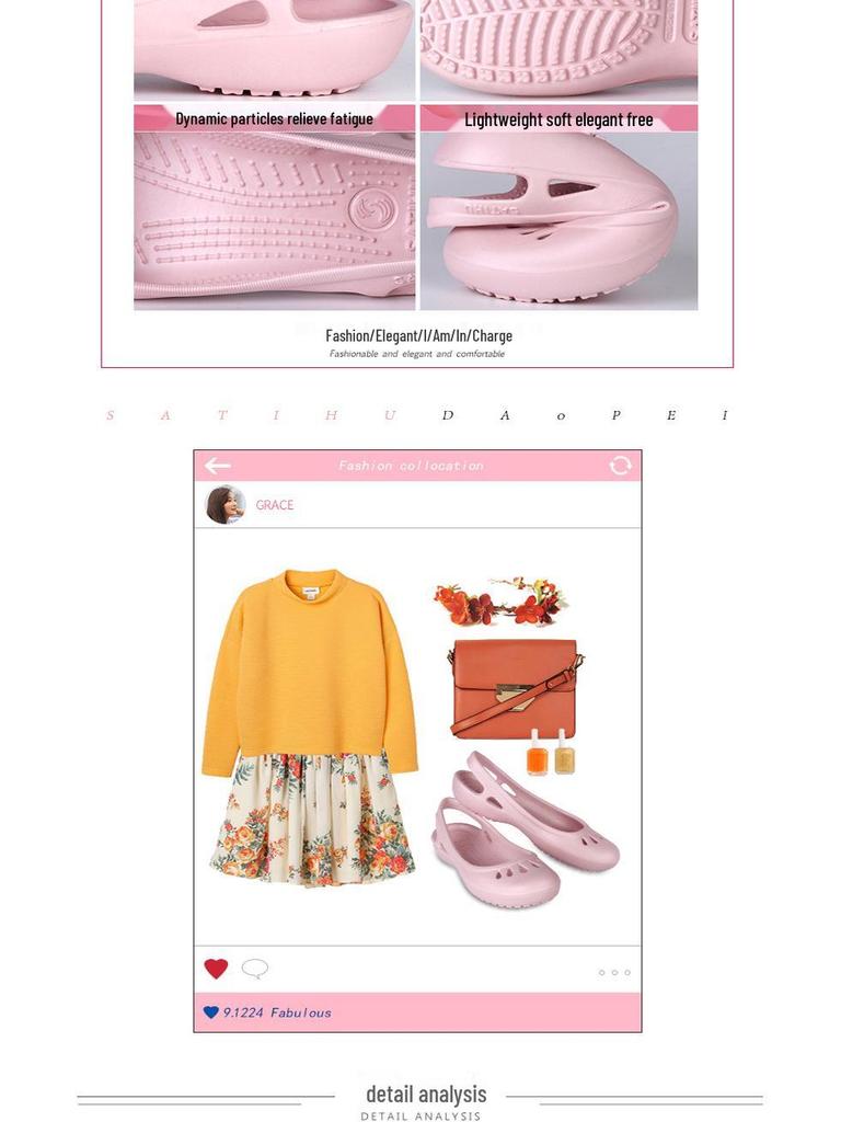 Dámské zahradní sandály s uzavřenou špičkou: Léto 2025, Lehká, Protiskluzová, Plochý podpatek, Měkká podrážka