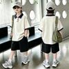 Boys' Trendy Patchwork Polo Cotton T-Shirt Set - Summer Short-Sleeve Collared Top for Kids