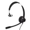 Telephone Headset Noise Cancelling Comfortable Single Ear Communication Headset for PC Computers Black